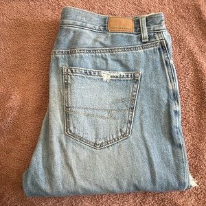 Distressed American Eagle Mom Jeans